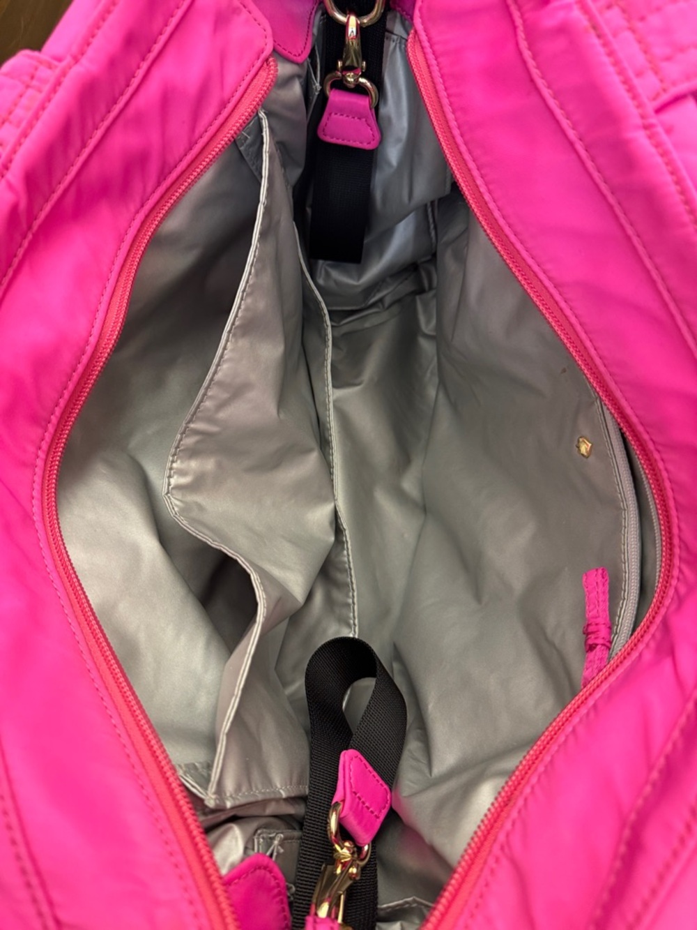 kate spade Vibrant Hot Pink Diaper Bag with Gold Spade Accent - Picture 5 of 5